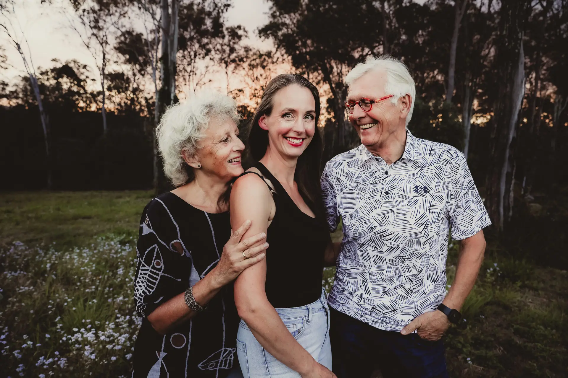 Daughter with grandma and grandpa